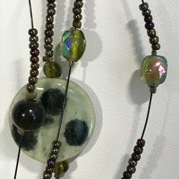 Four Strand Beaded Wire Necklace - Picture 3 of 6